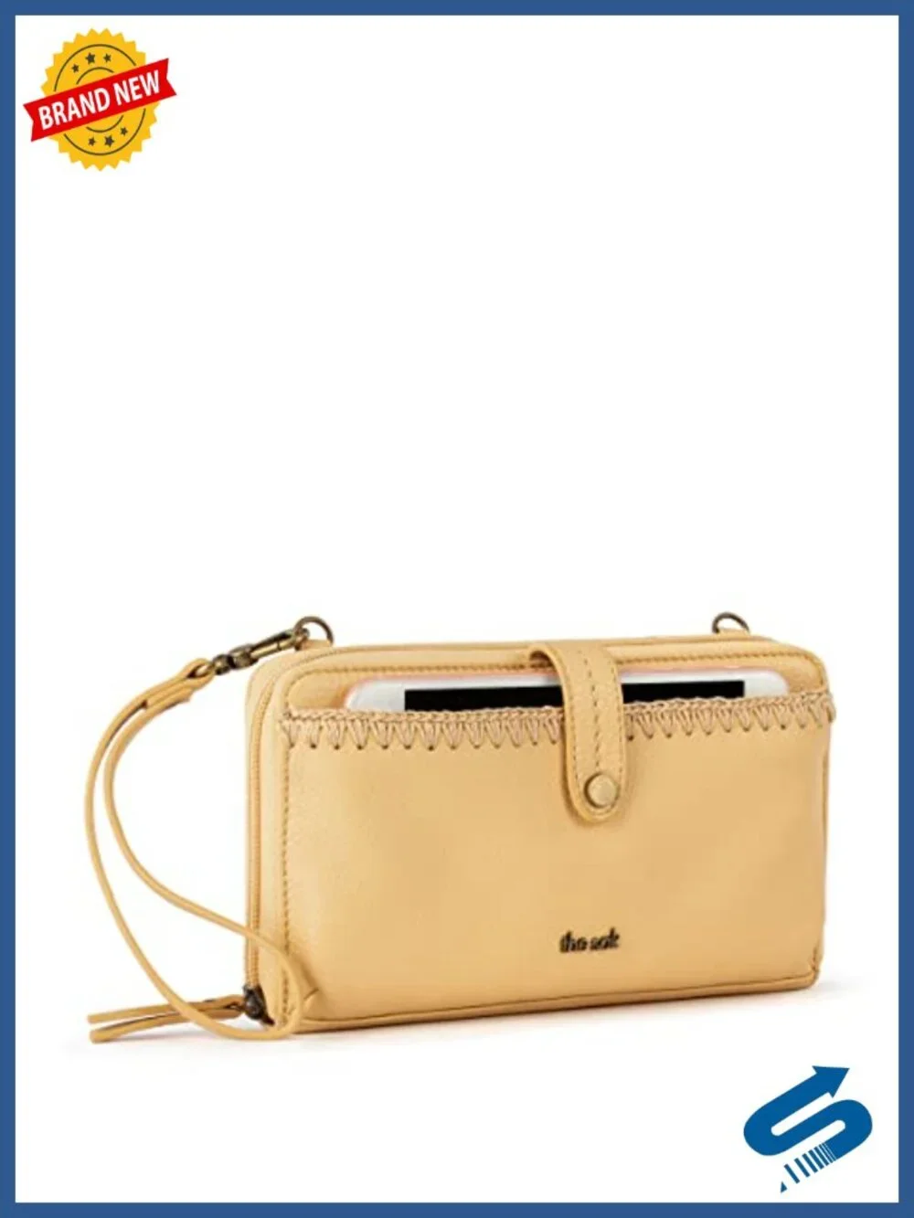 Leather Smartphone Crossbody Purse Convertible Wristlet Wallet 8 Credit Card